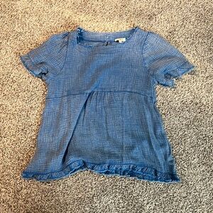 Blue, White washed oversized shirt